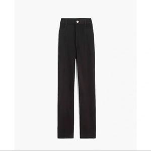 NWT Express Super High Waisted Seamed Straight Cropped Pants Black 2
